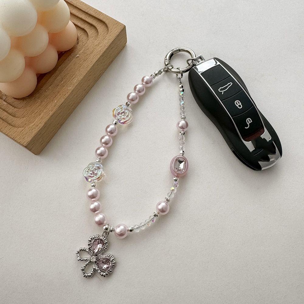 Light Luxury Love Bowknot Phone Pendant Phone Charm Mobile Phone Lanyard  Mobile Phone Decoration