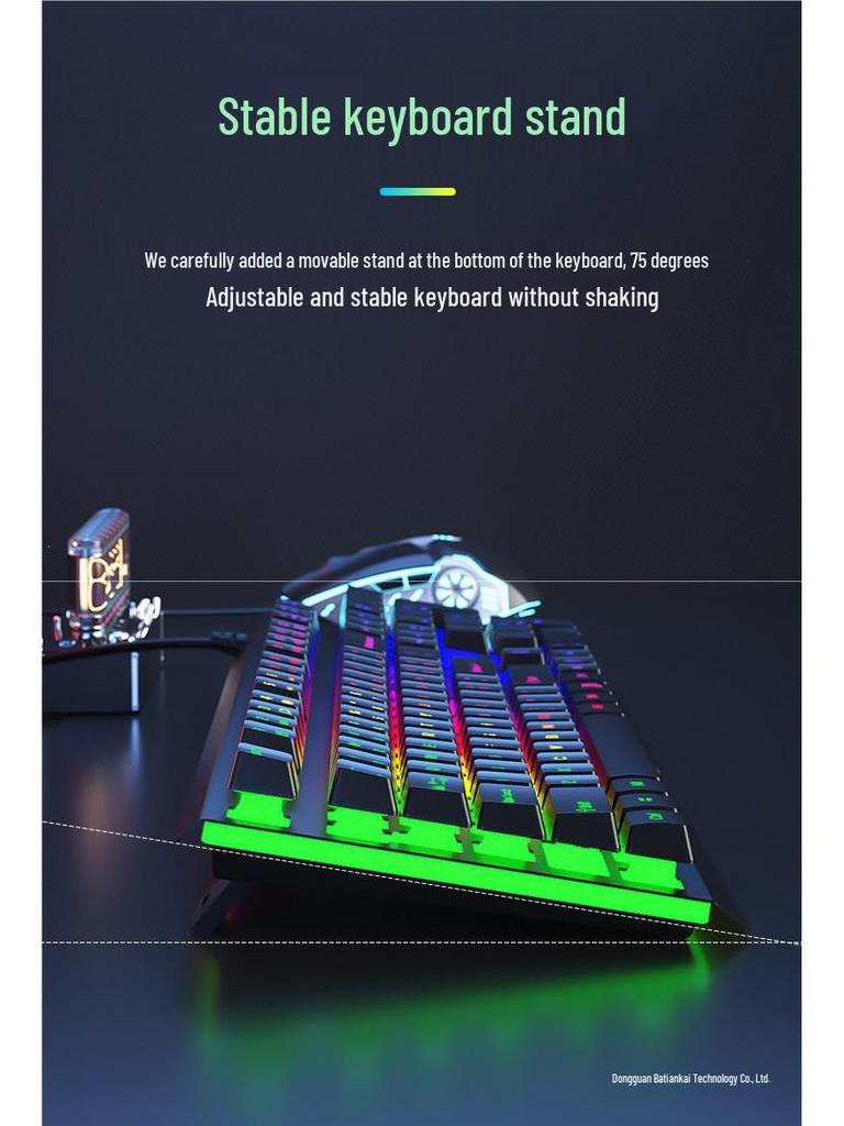 Silent Wired Mechanical-Feel Keyboard and Mouse Set for Gaming, Office, and Desktop Use