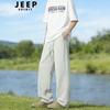 Pantalon décontracté droit ample d'été en soie glacée pour homme JEEP SPIRIT