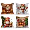 Cartoon Christmas Pillowcase Printed Polyester 40/45/50cm Throw Pillowcover Decorative Sofa Cushion Pillowslip Home Decor