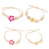 Distinctive Floral Anklet Adornment Stylis Woven Footchain Versatile Cotton Rope Foot Chain For Beachwear And Parties