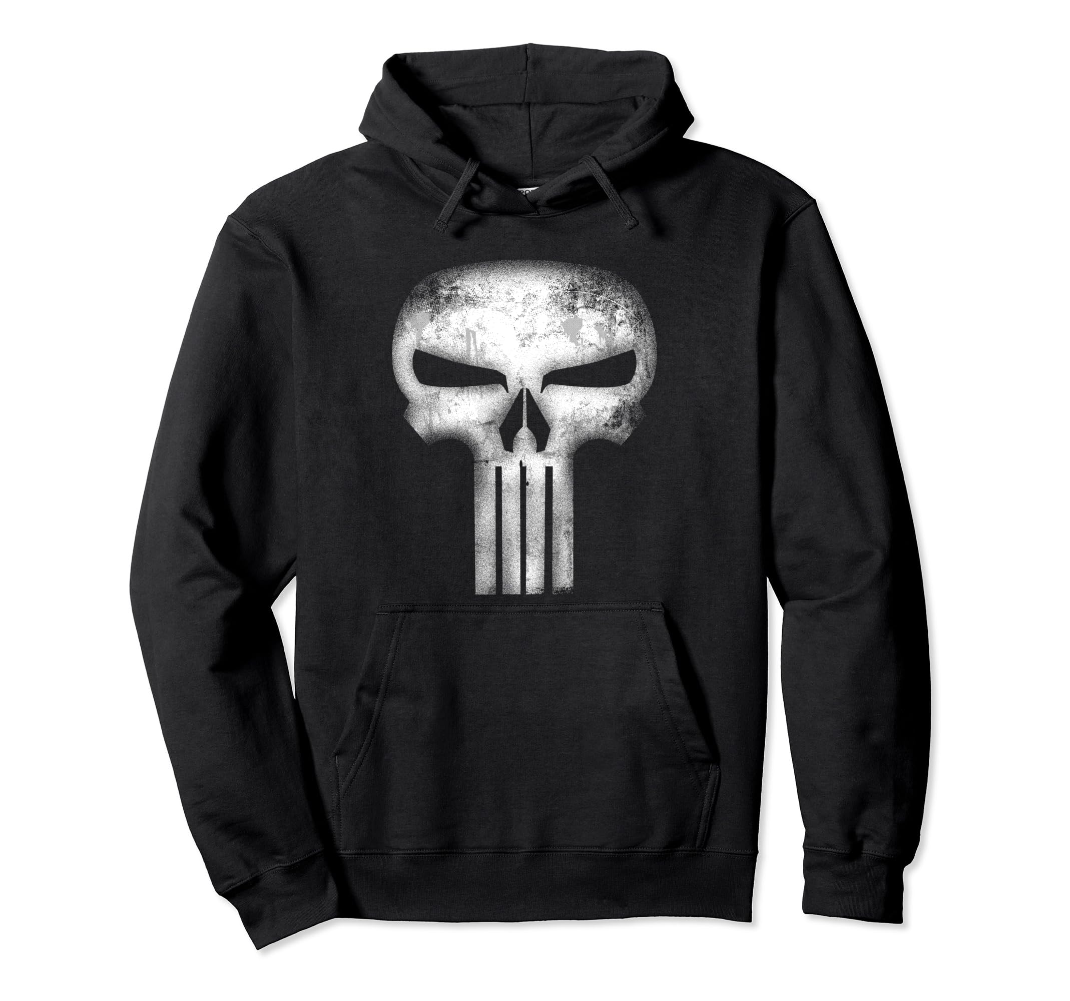 

Marvel Comics Retro Classic Punisher White Skull Logo Hoodie