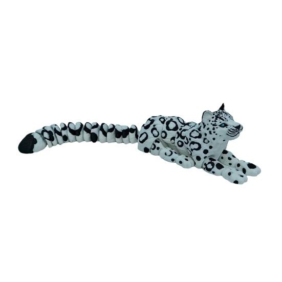 3D Printed Leopard Figurine Movable Joints Leopard Figure Articulated Animal Model Fidget Toy Home Office Bookshelf Decoration Ornament