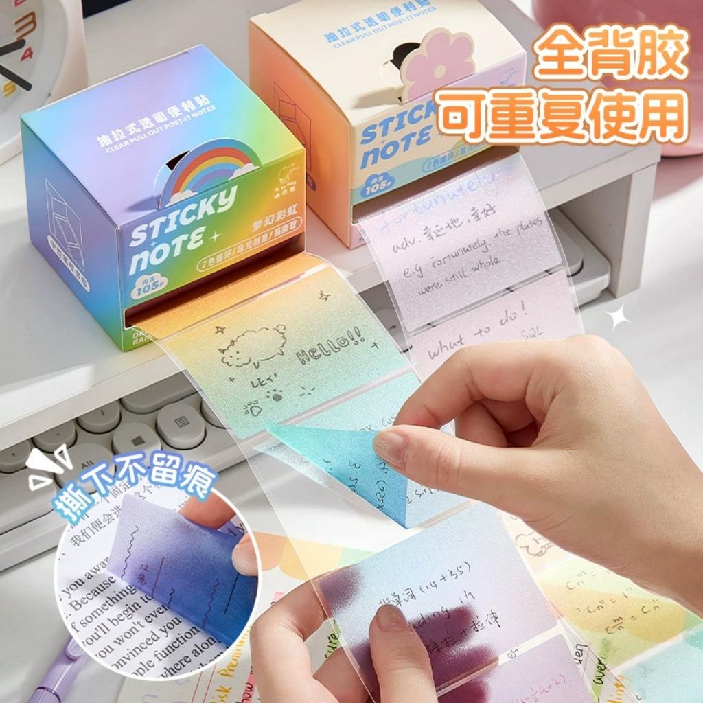 INS Highly Attractive Pull-Out Sticky Notes Drawer-Style Re-Stickable Sticky Notepad For Key Point Marking Note Memo Pad Station