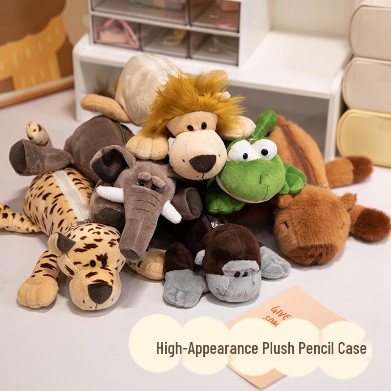 Cute Capybara Plush Pencil Case - High-Value Stationery Storage Bag for Students and Office Use
