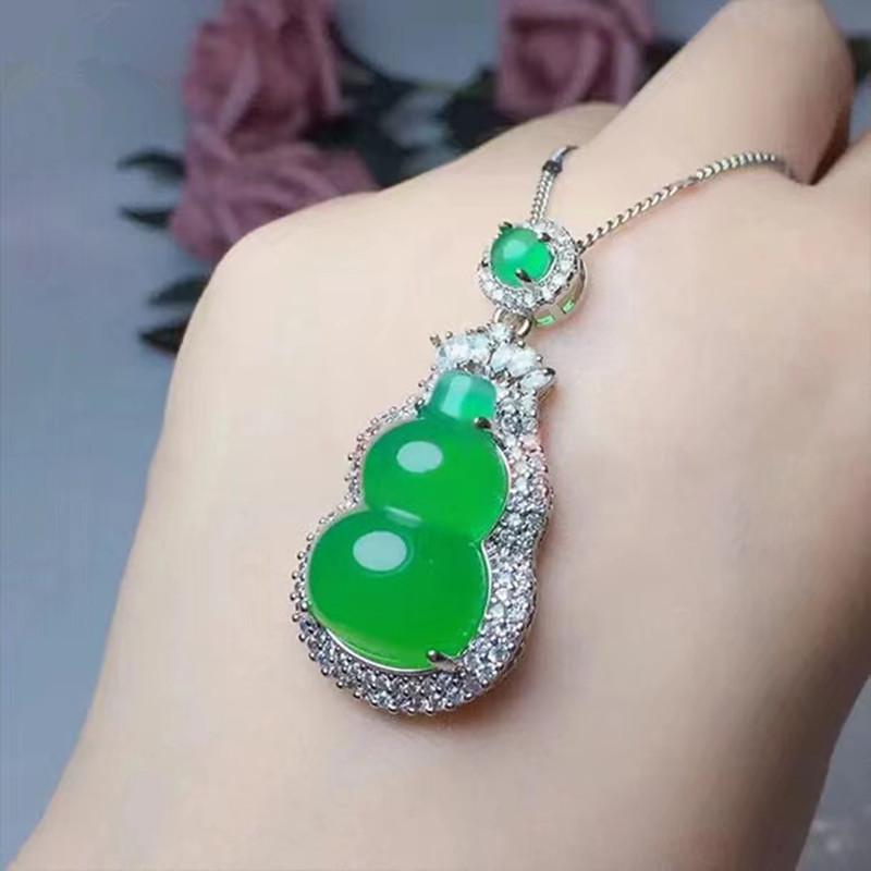 

Pendant Gourd Inlaid Gourd Temperament Necklace for Men and Women 50CM