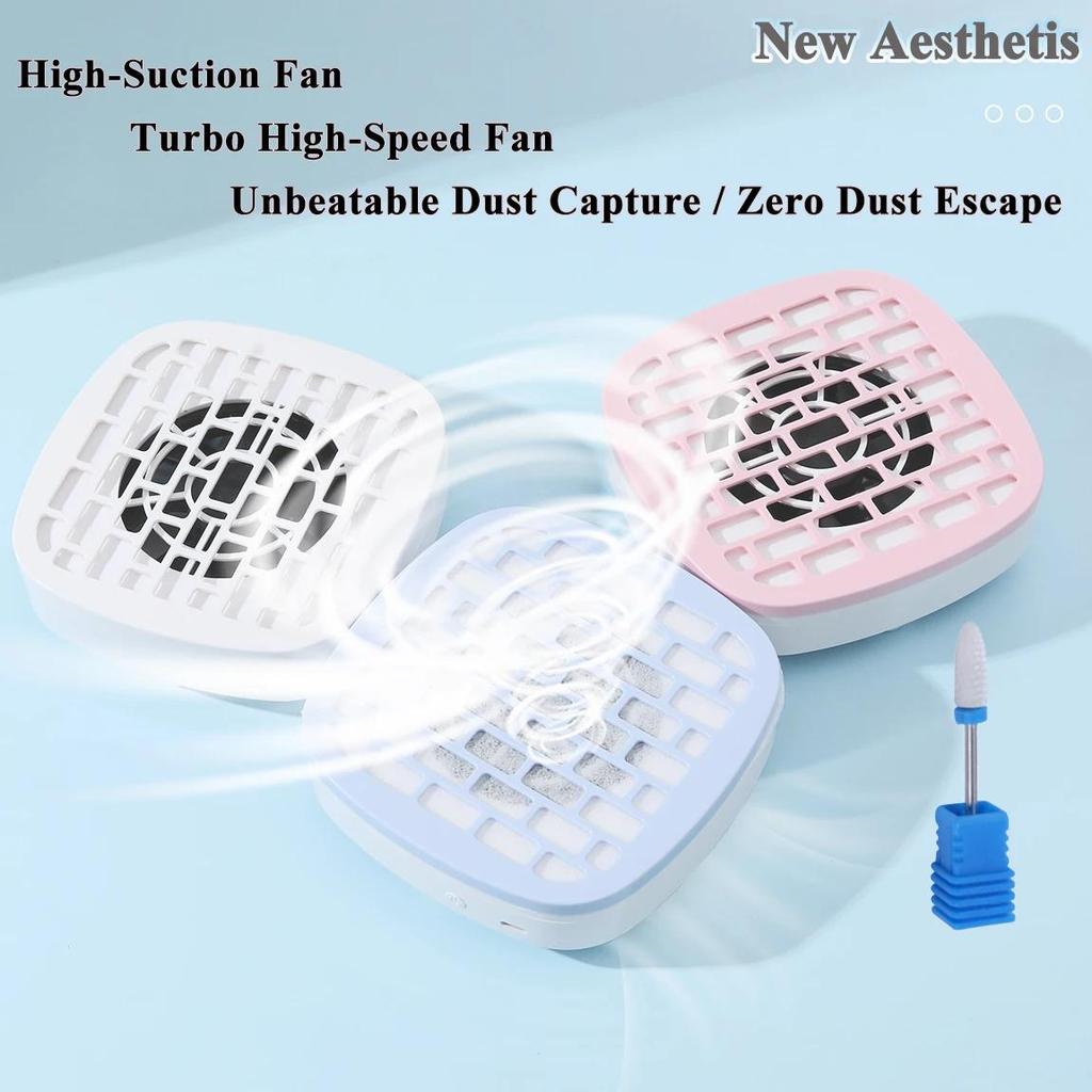 TFSCLOIN Nagelstaubsauger Geräuscharm Nagelstaubsauger Filter Entfernen Nagelabsaugventilator Nagelkunstwerkzeug