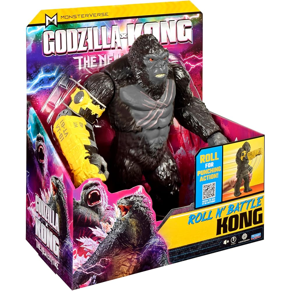 MonsterVerse Godzilla x Kong 11 Inch Giant Kong Roll N Battle Punch Action Figure