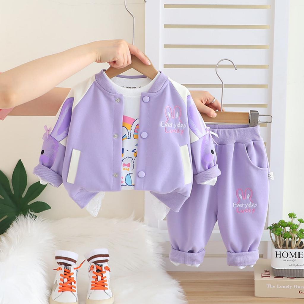 Kids Casual Long-Sleeve Set, Comfortable Daily Wear Outfits