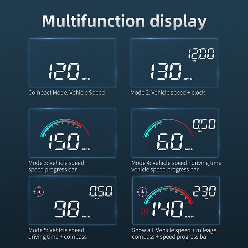 M22 HUD per Auto Head Up Display Universale Digitale GPS Tachimetro HD LCD Proiezione su Vetro Parabrezza Proiettore Per Tutte le Auto