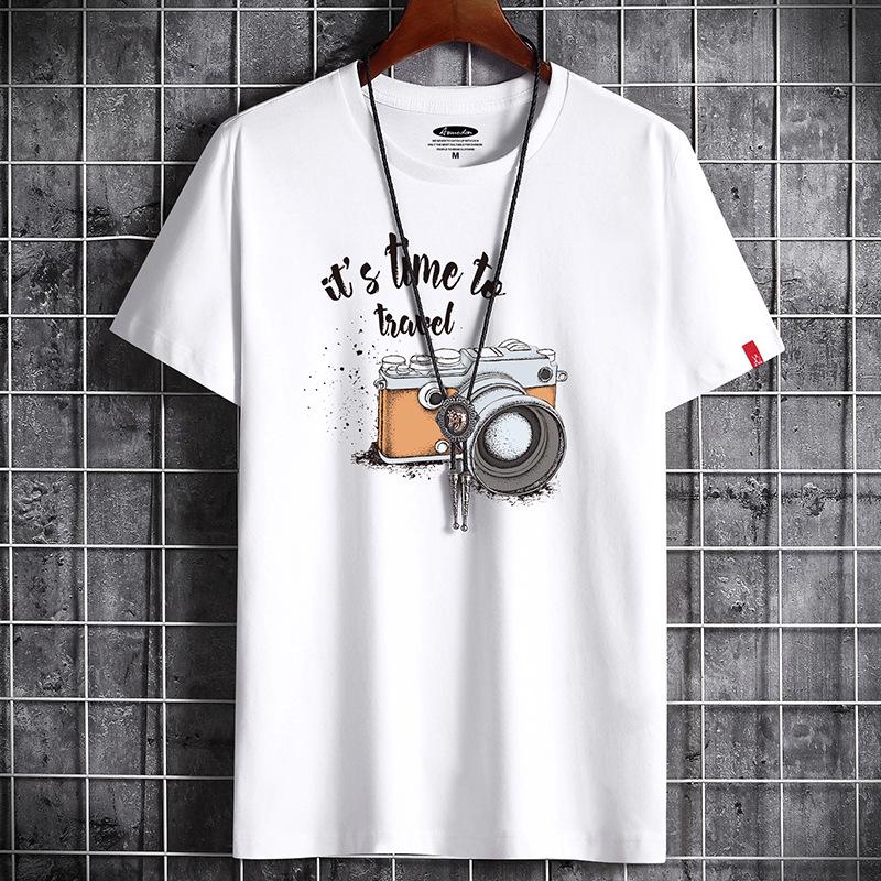 Men's Trendy Slim Round Neck Short-Sleeve T-Shirt for Summer
