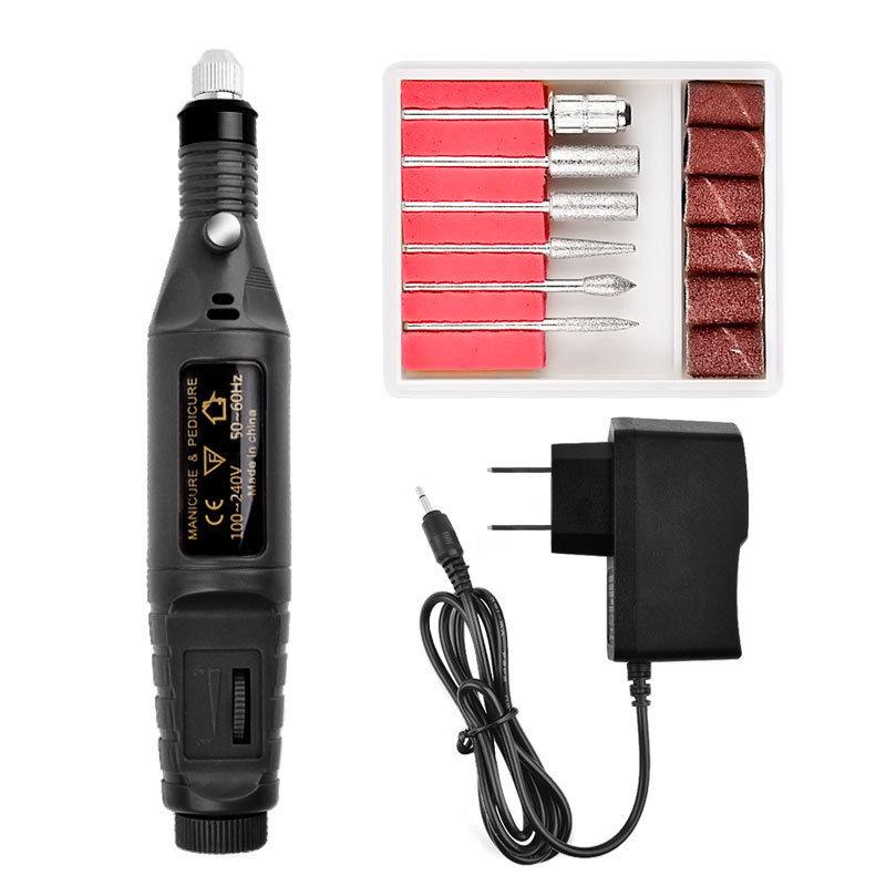 Strumenti per unghie Mini smerigliatrice elettrica Macchina portatile per unghie Pezzo per unghie Set smerigliatrice per unghie