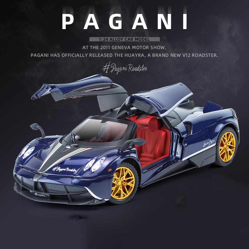 1:24 Pagani Huayra Dinastia Sport Car Model Toys Alloy Diecast Sound Light 4 Door Opened Racing Vehicle For Kids Gift Collection