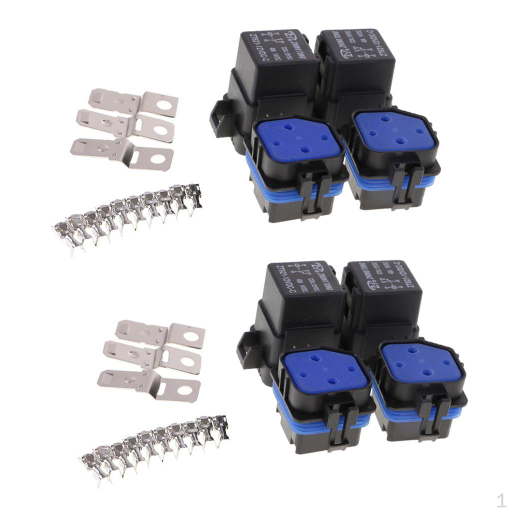 of 40A 12V 5 Pin Relay Socket Base Terminals for Car Motorcycle Boat