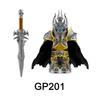 NEW GP201 Lich King Medieval Round Table Knights Building Block Anime Bricks Action Figure Collection Model Doll Toy Gifts