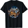 Nostalgic Snowy Night Festive Wintery Christmas Village T-Shirt