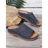 Summer New Wedge Slippers Women's 2025 Plus Size Platform Cutout Sandals
