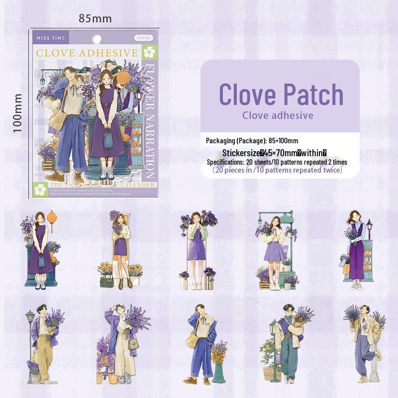 Huaxu Xiaoyu Series Sticker Pack: Retro Character Themes for Journals, 20 Sheets, 6 Styles