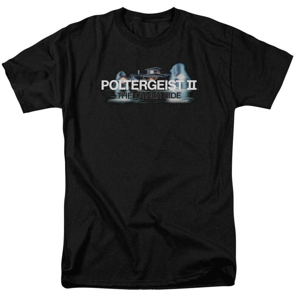 Poltergeist II Logo T-shirt Licensed Horror Movie Retro Classic Scary Tee Black L