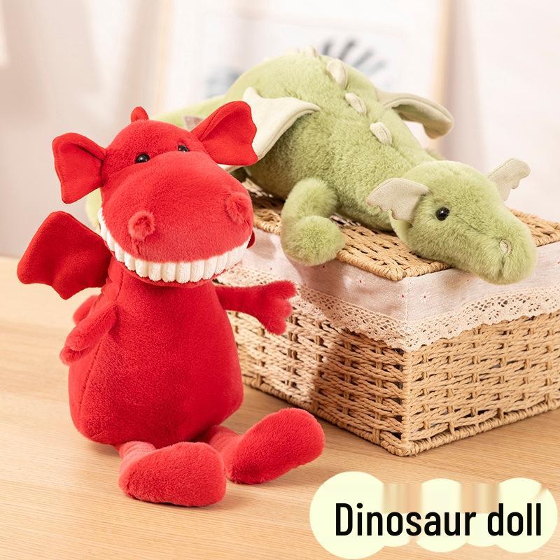 

Adorable Smiling Red Jellycat Plush Dragon Toy - Cute Gift for Girls 35cm (Weight: 225g) червоний