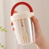 Salad Cup 501-600ml Food-Grade Portable Leak-Proof Design Salad Jar with Spoon Enhanced Drainage