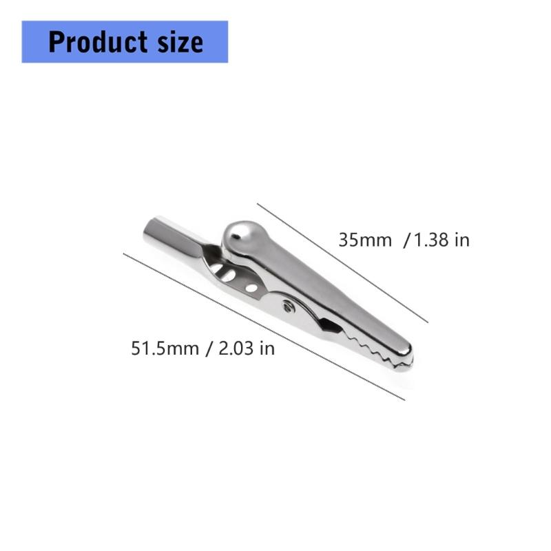 10A 4mm Alligator Clip Large Opening Insulated Electrical Test Clamps Suitable for Banana Plugs Socket