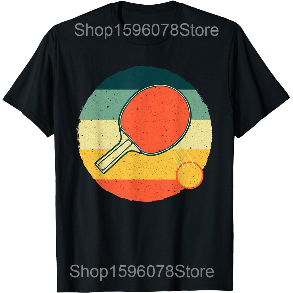 Funny Table Tennis Ping Pong Cat Graphic T Shirts Men Women Cotton Humor Streetwear Tee Shirt Short Sleeve Unisex Loose Clothing