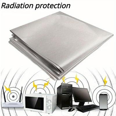 1ks EMF ochranná tkanina Stříbrná měděná tkanina, blokující RFID EMI RF WiFi stínící tkanina pro rádiové vlny, mikrovlnné trouby a další elektromagnetická pole