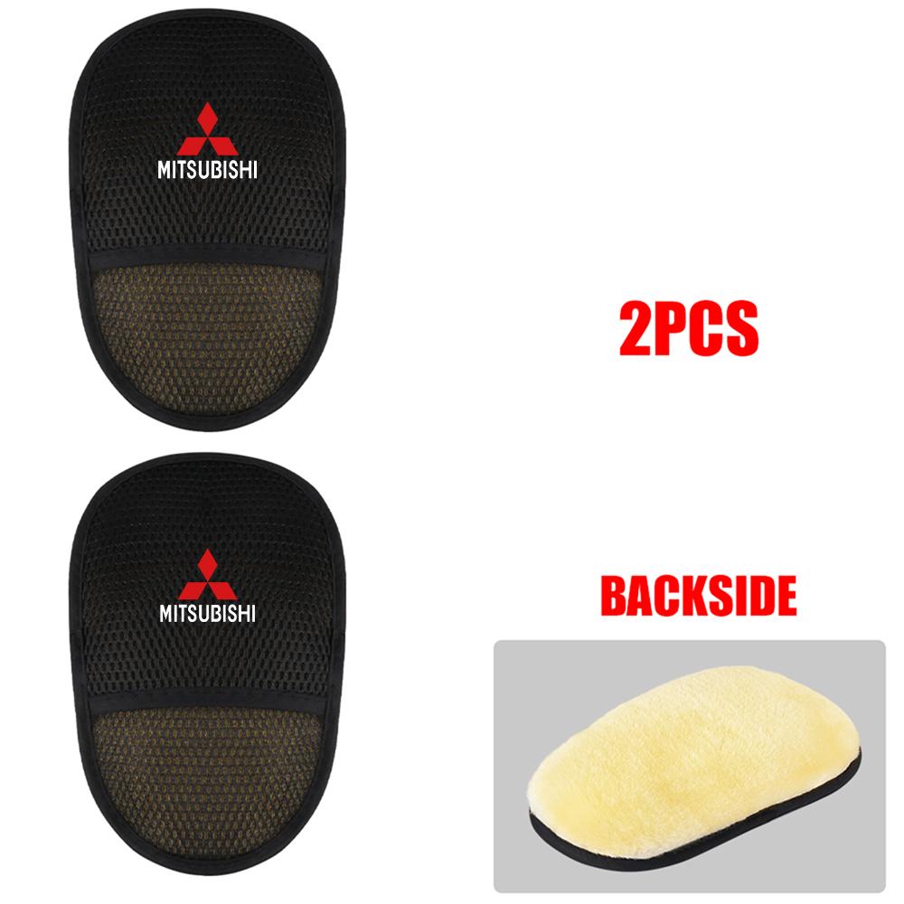 1/2 Stück Auto Styling Wolle Weich Auto Mikrofaser Waschhandschuhe für MITSUBISHI Ralliart Lancer Outlander ASX X CX-30 CX-5 Pajero L200