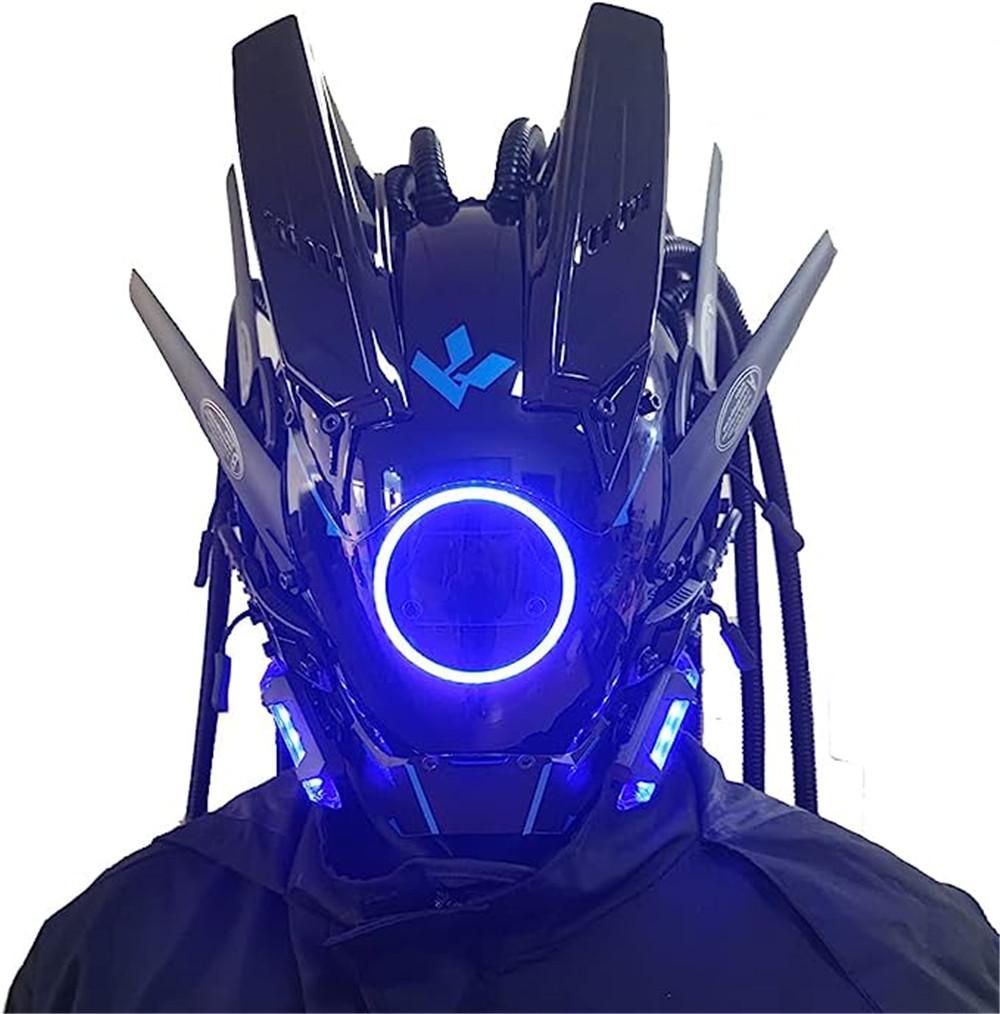 Daudzu stilu cauruļu dredlokiem Cyberpunk maska