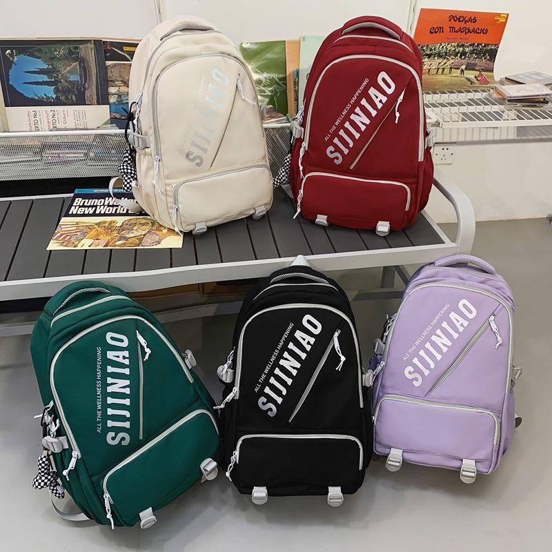 School bag female ins large capacity high school student computer backpack male junior high school student backpack trend manufacturer