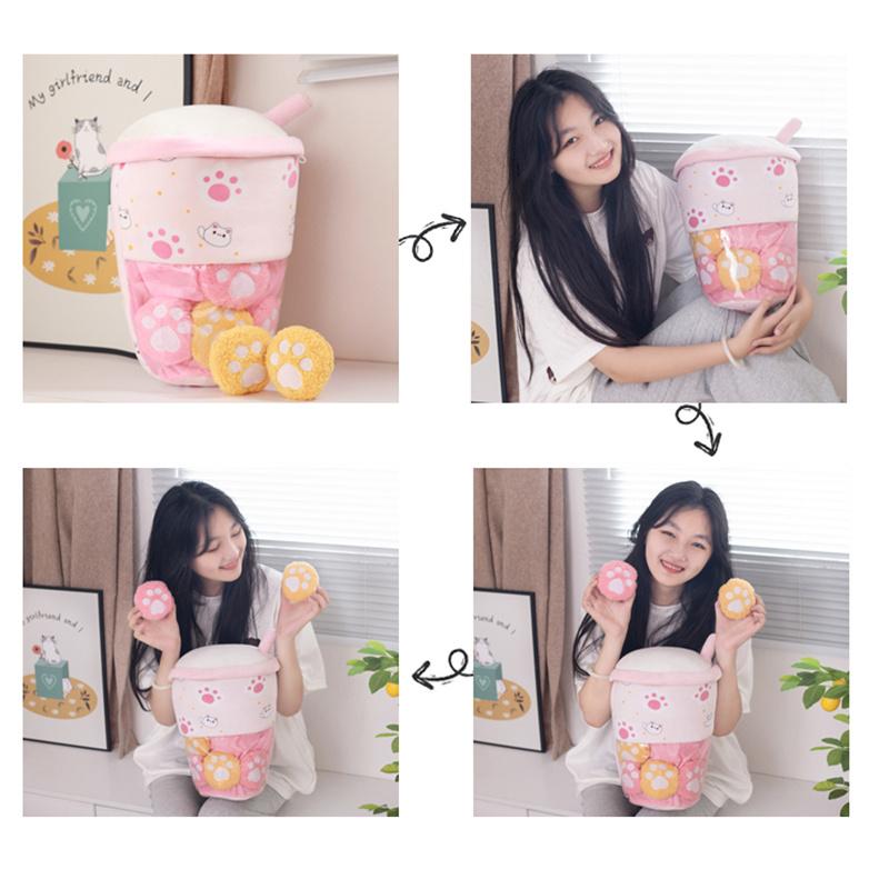 Bubble Tea Boba Cup Squishmallow Plush Toy Pillow Cushion Kids Birthday Gift