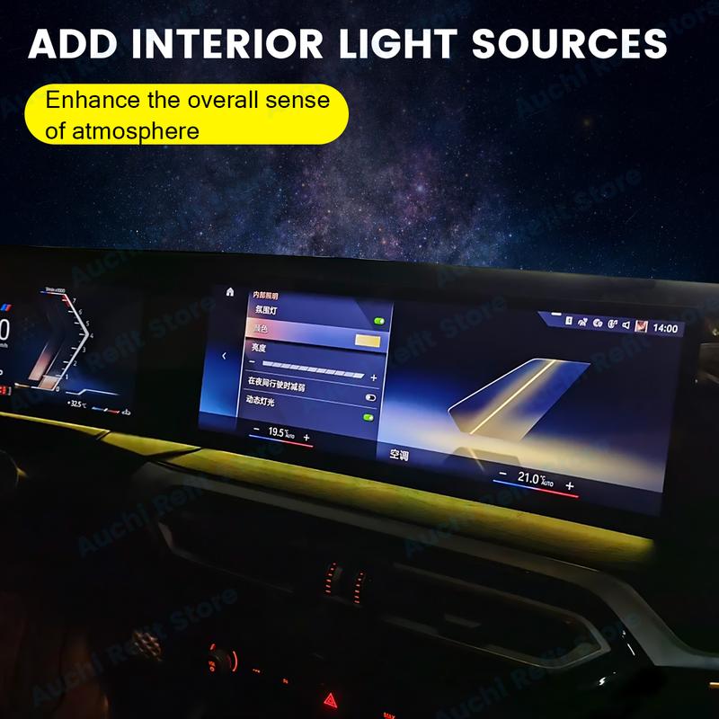 LED for BMW Instrument Ambient Lighting for BMW 2/3/4/7 Series X5 X6 X7 M3 M4 G20 G22 G80 G82 Dalian Screen Ambient Lighting