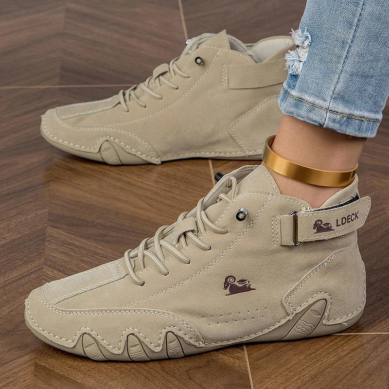 Retro High Top Women's Shoes Classic Charm Comfortable Soft Sole Anti Slip Durable Flat Shoes Fashionable Walking Travel Shoes