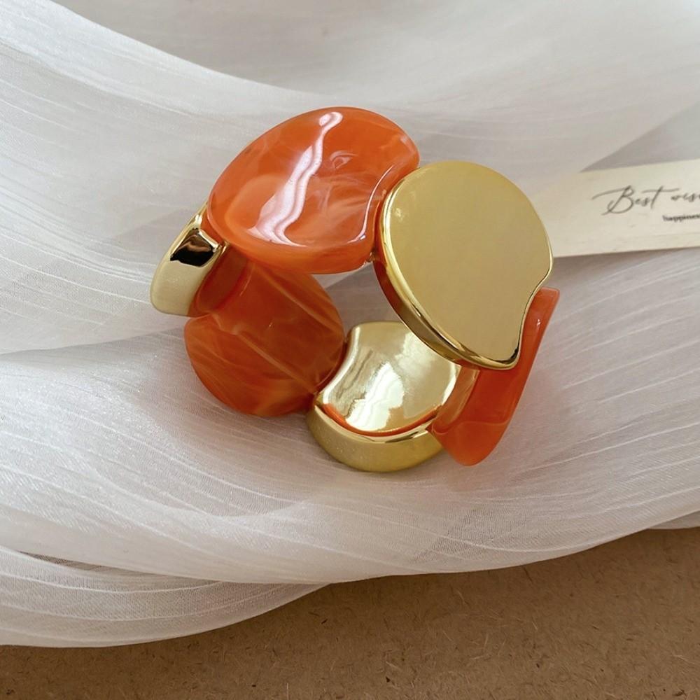 

Wide Stacking Acrylic Splicing Bracelets Multi-style Elastic Rope Bracelets Resin Bracelets Women Style C