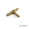 4/5/6/8/10/12/14/19mm Hose Barb Tail Tee 3 Ways Reudcing Brass Pipe Fitting Splitter Coupler Adapter Connector Water Gas Oil