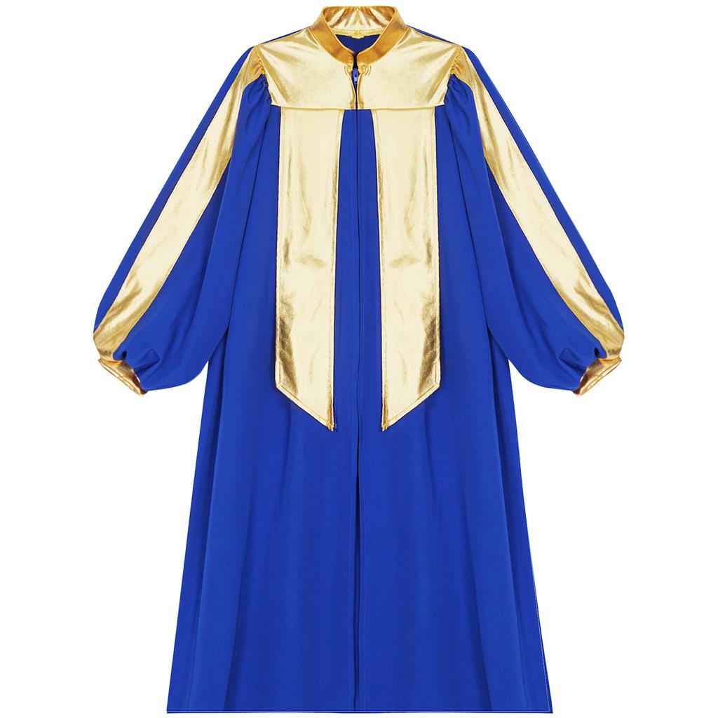 Ragazzi Ragazze Musulmano Arabo Thobe Manica Lunga Contrasto Metallico Cerniera Coro Veste Bambini Chiesa Adorazione Costume Spettacolo Danza Abbigliamento
