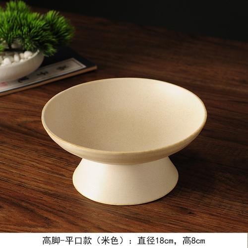 Flower Shape Ceramic Plate Refreshment Tray Tall Feet Dessert Cake Pan Fruit Tray Decorative Plate Dried Fruit Snack Plates Dish