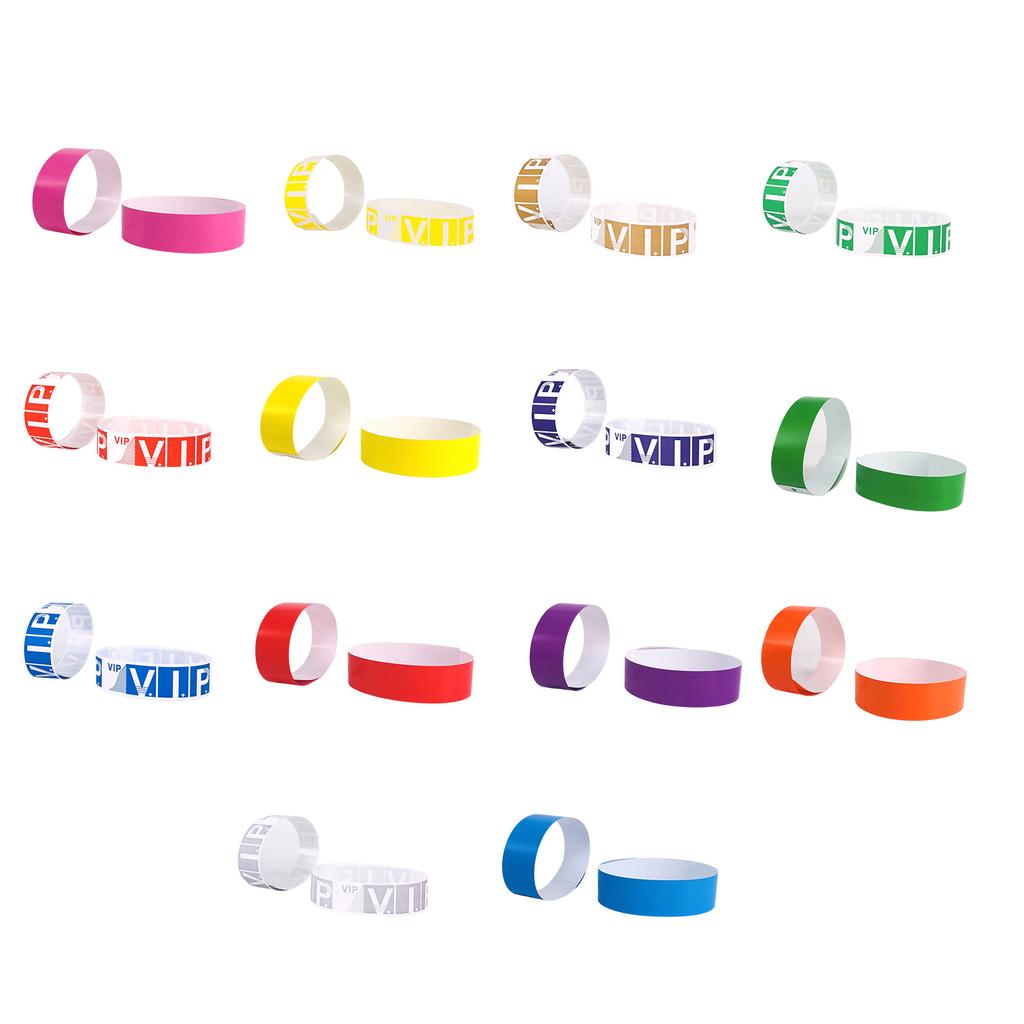 Paper Wristbands for Event Party Wrist Bands Colored Waterproofs Concert Identification Hand Bands Adhesive Wristbands