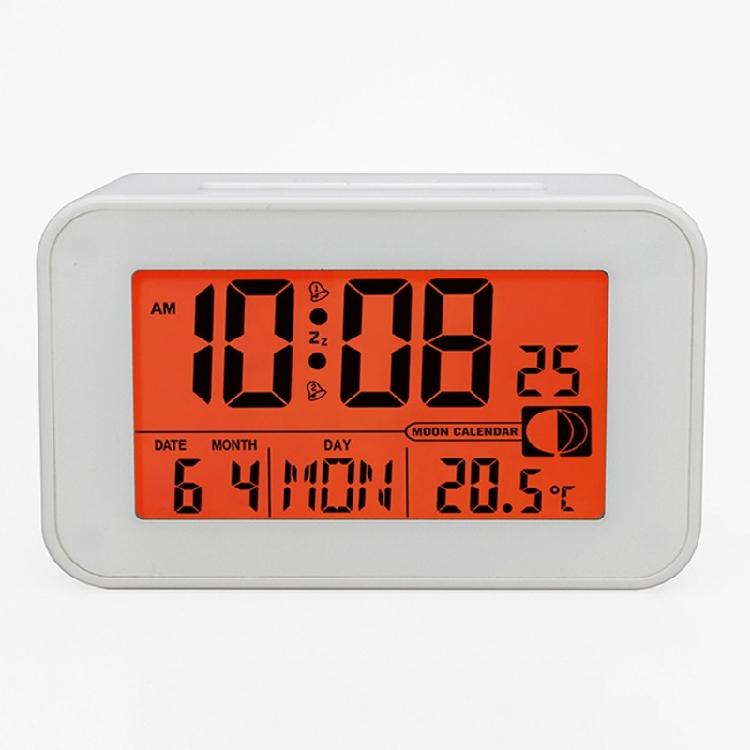 Elegant LCD Alarm Clock with Bright Backlights Multiple Alarms Calendar and Temperature Display for Bedsides Table