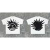 Street Gothic Retro Cotton ShortSleeved TShirt for Summer  Loose Fit Comedy Casual Cutesy Round Neck  Y2K Style