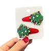 Festive Christmas Tree & Snowman Hair Clip for Kids