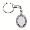 Base para Pingente de Chaveiro com Cabochão Oval Vazia Moldura Suprimentos para Joias Porta-Chaves Anel de 30mm