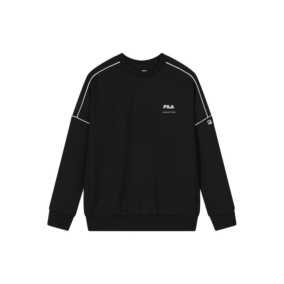 FILA Fitness Sweatshirts Men s Pitch Black Crew Neck Moderate Regular A51M331222F-BK M