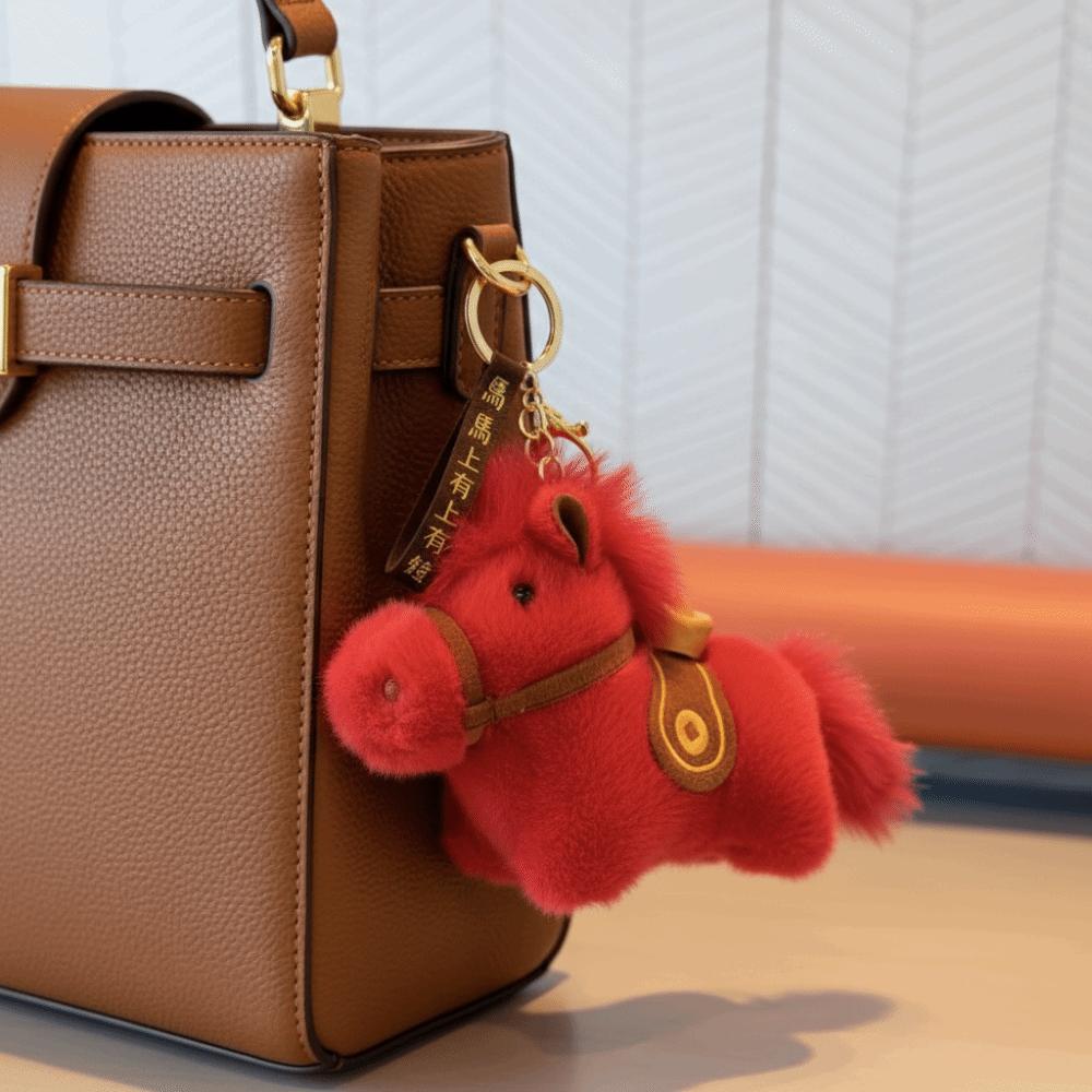 Creative Plush Horse Keychain Mascot Dolls Zodiac Pony Figurine  Home Decoration