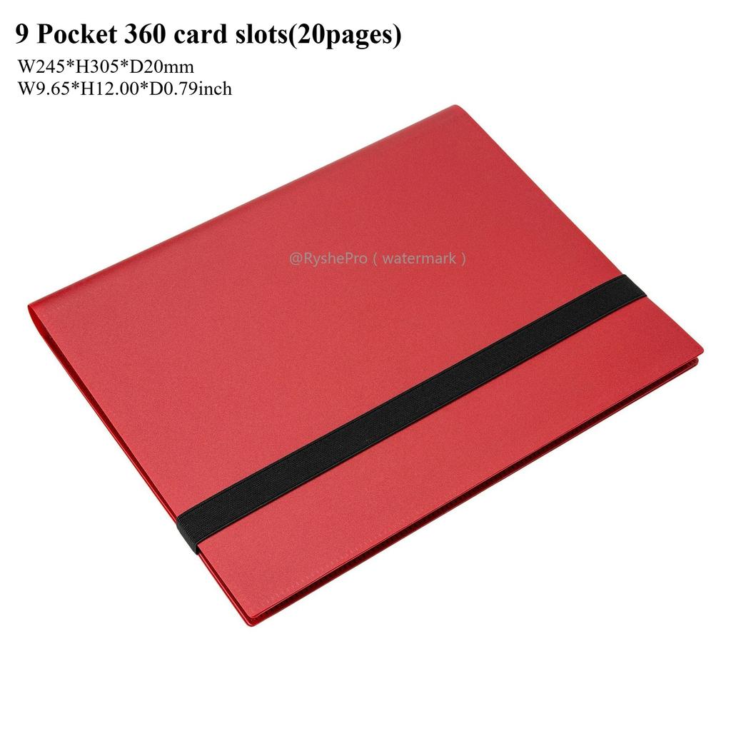 Desky na karty s 9 kapsami Album na sběratelské karty Displayové desky 360 Kapsy s bočním vkládáním Držák pro TCG Yugioh MTG Kniha herních karet