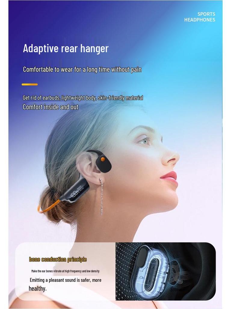 X10 Bone Conduction Bluetooth Over-Ear Headphones: Large Battery, Pro Sports & Swimming