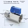 304 Stainless Steel Mini Manual Ball Valve with Male & Double Female Threads