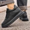 Men's Height Increasing Platform Shoes - 6CM Lift, Thick Sole, Cowhide Surface, Sports-Inspired, Fashionable Casual Footwear for Spring and Autumn