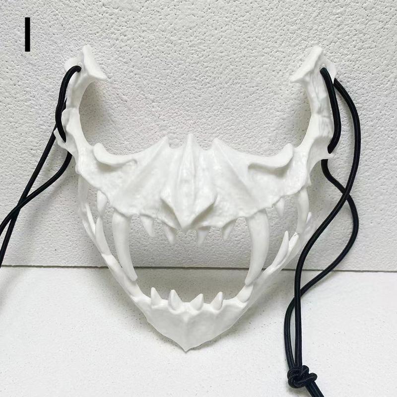 Halloween Anime Halbgesichtsmaske Tierskelett Maske Drachengott Skelett Cosplay